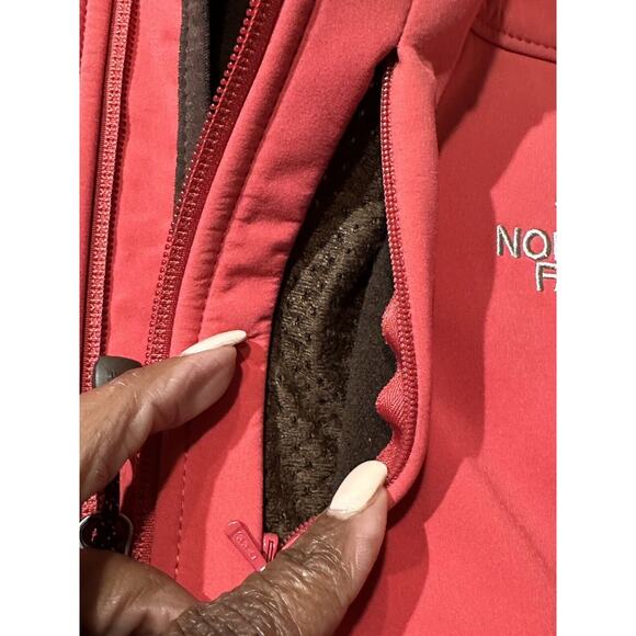 The North Face Women Sz L Apex Bionic Jacket Pink Fleece Lining Soft Shell - Picture 9 of 16